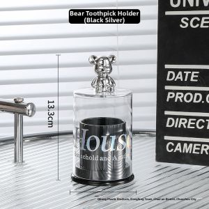 Bear-shaped Acrylic Toothpick Box