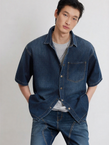 Jack Jones | Breathable Casual Loose Short Sleeve Shirt Blue