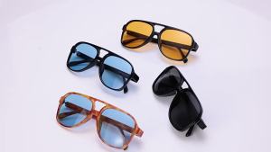 Retro Polarized Sunglasses for Mens Womens Large Frame Classic 90s Vintage Pilot Driving Eyewear UV400 Protective Sun Glasses