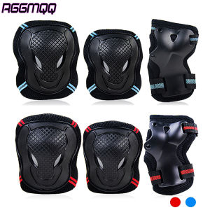 6PCS Knee & Elbow Pads Set with Wrist Guards - Multi-Sport Protective Gear for Kids/Adults - Cycling Skating Riding Safety