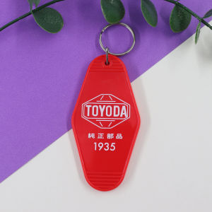 Toyota Zogee Keychain Retro Toyota Logo Key Ring Hotel Key Card Back Packaging Decoration Pendant Bag Accessories
