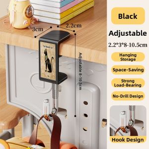 Adjustable Bag Hanger Hook for School or Office Desks
