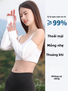 Miiow | Ice Silk Arm Covers For Men And Women Lightweight Breathable Summer Sun Protection Sleevelets Outdoor Sports Adjustable Style
