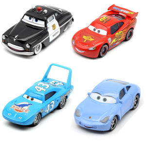 Disney | NEW Disney Pixar Cars Lightning McQueen Sally Mini Racing Car 1:55 Diecast Vehicles Toy Model Collection Christmas Gift for Boy