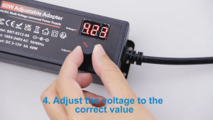 ALITOVE Universal AC to DC Power Supply | 60W 4V-12V Adjustable | 14 Tips & Polarity Converter | Compatible with 1A-5A