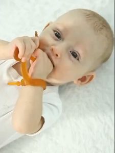 LILY & ADORA 0-2 years baby teether For Baby Girl Boy glove 1pcs silicon anti bite hand teether
