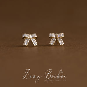 Small Exquisite ~ French Style Bow Stud Earrings for Women Minimalist All-Match Commute Stud Earrings Fancy Elegant New Earrings