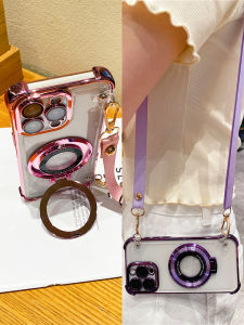 Honor 200 Series Silicone Phone Case with Lanyard Magnetic Absorption Transparent Full Cover Soft Shell Compatible with 80 90 pro Models