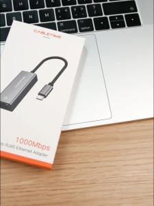 Cabletimes | CABLETIME USB C Ethernet Adapter Network Card Lan Cable 100Mbps RJ45 Adapter for Laptop PC Xiaomi Mi Box USB C Hub Adapter