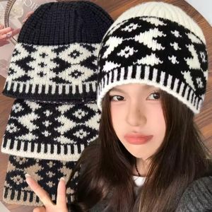 Phong cách Hàn Quốc mũ dệt kim cho nữ hoài cổ Dome Beanie cap mềm ấm áp mùa thu mùa đông thời trang headwrap skullies màu trơn mũ nón