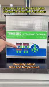 YUNYISONIC 28kHz Ultrasonic Cleaning Machine Degas Sweep Pulse Current Visualization Adjustable Power | Lab Equipment