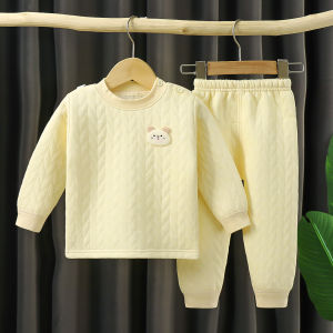 Three-Layer Cotton-Inserted Warm Underwear Set for Children