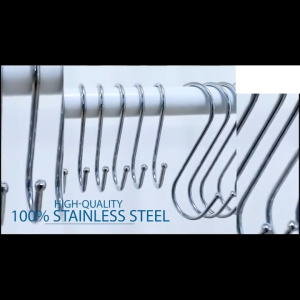 50/100Pcs S Shaped Hooks Heavy Duty Stainless Steel Hooks Metal S Hanging Storage Hook for Clothes Bags Towels Home Kitchen Bathroom Storage Rack Holder Hooks