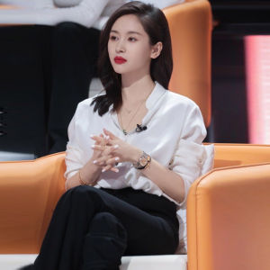 Elegant Chiffon White Shirt for Women New Design Autumn Season Versatile Professional OL Shirt with Stand Collar