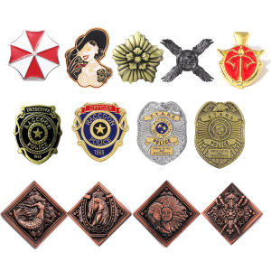 Bộ Ghim Cài Áo Resident Evil 8 Dành Cho Fan - Ngựa Nàng Tiên Cá Gấu Trúc Thành Phố Đại Bàng Logo Sở Cảnh Sát Huy Hiệu Hợp Kim Kẽm Cổ Điển Quà Tặng