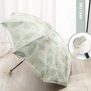 KAI si ke Ô Bảo vệ UV đen với thêu cho mặt trời và mưa