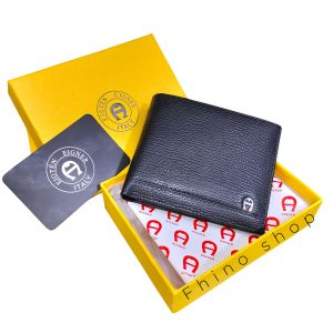 EIGTEN AIGNER ITALY Dompet pria kulit model tidur/ Dompet cowo kulit super premium import