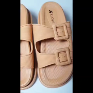 Sandal Jelly Slop Platform Ban 2  motif Gesper Kancing LCR 6565 36-41