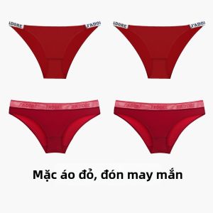 Miss Curiosity | Quần Lót Đỏ Không Đường May Đế Cotton Sạch
