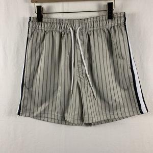 Export Ur **Gray Minimalist Classy Womens Clothing with Wide Muscles and Bones Straight-leg Loose Drawstring Elastic Waist Shorts