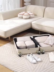 6Pcs Travel Compression Packing Cubes Bag Waterproof Handheld Clothe Separation Storage Bag Portable Suitcase Clothes Organizers