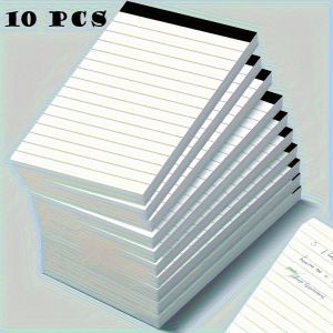 10Pack Durable writing pad with padding 30 sheets per page perfect for taking notes at school in the office and when going out