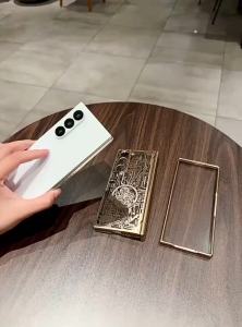 szhaiyu | For Samsung Galaxy Z Fold 8 Ultra Fold 7 6 5 4 Case With Shockproof Mechanical Electroplated Texture Screen Integrated Case