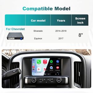 ANYFAR | ANYFAR Wireless Carplay Android Auto Module For Chevrolet Silverado Equinox 2014-2018 8 inch Screen Car Play Adapter
