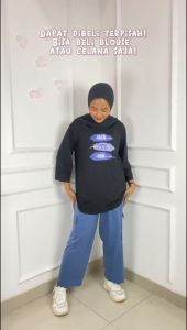 One Set Cargo Wanita Dewasa Hope Set Bahan Kaos Katun Combed Apk Sablon Setelan Blouse Dan Celana Kargo Oversize Kekinian