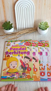 Paket isi 4 Buku Anak Islam Pandai Berhitung Full Colour Serba Jaya