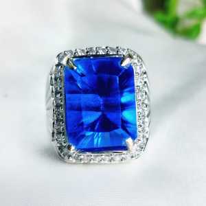 Cincin Batu Permata Blue Topaz