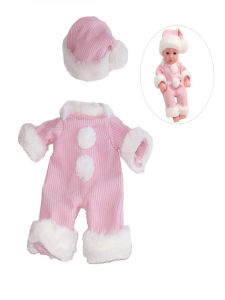 Realistic Doll Clothes 30cm Doll Outfit Reborn Baby Toy Doll Clothes Three-Piece Set for 12 Inch Dolls Fashionable Toy for Kids