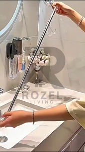 ROZEL Rak Gantungan Handuk Kamar Mandi Dapur Estetik Kualitas Bagus Kuat Kokoh / Rak Gantungan Putar Bisa Lepas Bisa diperpanjang / Hanging Rack Organizer Premium / Jemuran Handuk / Towel Hanger