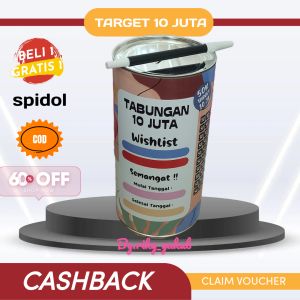 Celengan / Celengan Target 10 juta get 10 k Celengan Target 10 juta get 50k Celengan Target 10 juta get 100k / Celengan Viral / Celengan Anak-anak / Celengan Koin / Celengan Anti Tuyul / Tabungan Celengan Target JUMBO target 10 juta buka tutup permanen