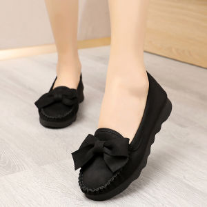 Beijing Ladies Flat Work Shoes Fashionable Casual All-Match Flat Bottom Job Shoes Bean Bean Single Shoes for Working Women