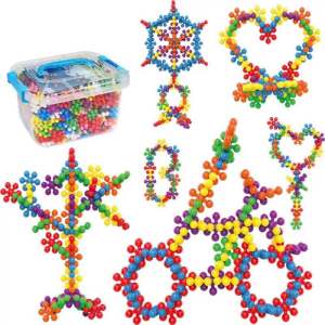 Hộp xếp hình hoa mai 400 chi tiết và 200 chi tiết. Đồ chơi ghép hình hoa tuyết giúp phát triển trí não rèn luyện khéo léo sáng tạo cho bé