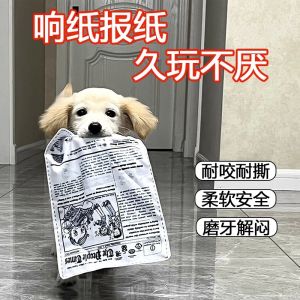 Dog Toy Sound Making Chew Resistant Boredom Buster Paper Simulation Teeth Grinding Toy for Pomeranian Golden Retriever