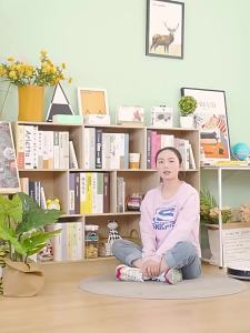 Bookcase Floor Living Room Free Grid Cabinet Simple Bookshelf Bay Window Low Cabinet Home Locker Floor-Standing Rack Cabinet