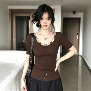 Áo Thun Cổ U Tay Ngắn Phù Hợp Với Người Mập Mùa Hè