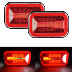 6.5 inch Rectangle LED Tail Brake Turn Signal Light Indicator DRL Stop Lamp For Truck Trailer 4X4 Pickup ATV 12V 24V Rear Lights