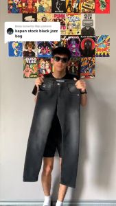 Celana Jeans Pria Standar Hitam Polos Panjang Premium Discover Keren