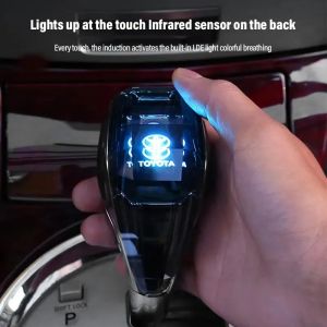 Car modification LED Car Gear Shift Knob for Toyota Mitsubishi Honda automatic crystal file put shift hair light shift head  Handle Crystal Universal Shift Knob High-end Gear Shift Knob