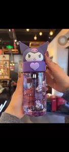 500ml Sanrio 3D Kuromi Melody Cinnamoroll Water Bottle Travel Bpa Free Tritan Botol Air 现货Ins风凯蒂猫美乐蒂库洛米大耳狗3D公仔水瓶水杯防漏卡通儿童