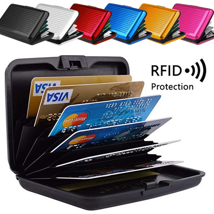 Ultra thin anti rfid scanning protect card holder metal wallets rfid