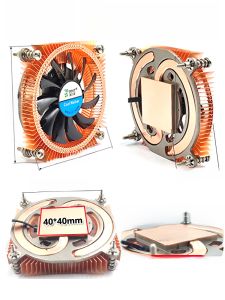 ตัวทำน้ำแข็ง CPU แบบบางเฉียบ Pure Copper Heat Pipe สำหรับ NAS ควบคุมเสียงได้ดี มอเตอร์ลูกปัด ชิ้นส่วนคอมพิวเตอร์