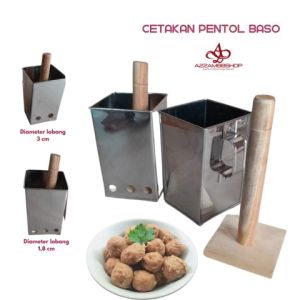 Cetakan Pentol Bakso Model Kotak & Spatula Plastik Gratis