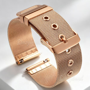18mm 20mm 22mm 24mm Stainless Steel Strap 0.4mm Mesh Milanese Watch Band Silver Black Wrist Belt for Omega for DW Metal Bracelet