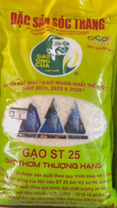 Combo 2 Túi Gạo St25 THƯỢNG HẠNG Ông Cua - Có QR Check SP - NSX Mới Nhất
