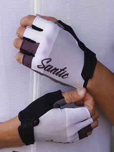 Santic Cycling Gloves Men Women Breathable Shockproof Sports Bike Bicycle Half Finger Gloves