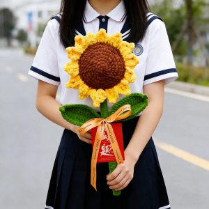 QIWEILANG | Inspiring Huge Sunflower Yarn Bouquet